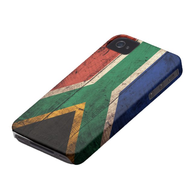 Old Wooden South Africa Flag Case-Mate iPhone Case (Bottom)