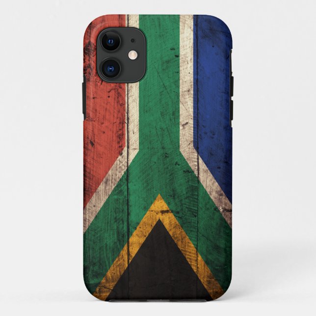 Old Wooden South Africa Flag Case-Mate iPhone Case (Back)