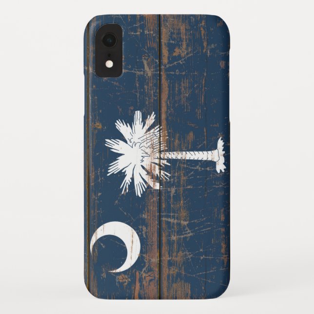 Old Wooden South Carolina State Flag Case-Mate iPhone Case (Back)