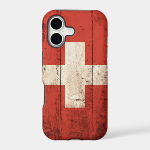Old Wooden Swiss Flag