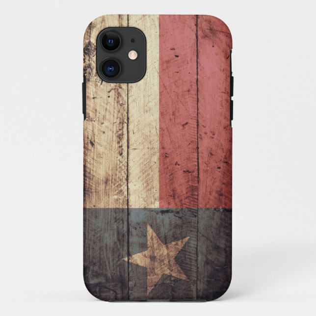 Old Wooden Texas Flag; Case-Mate iPhone Case (Back)