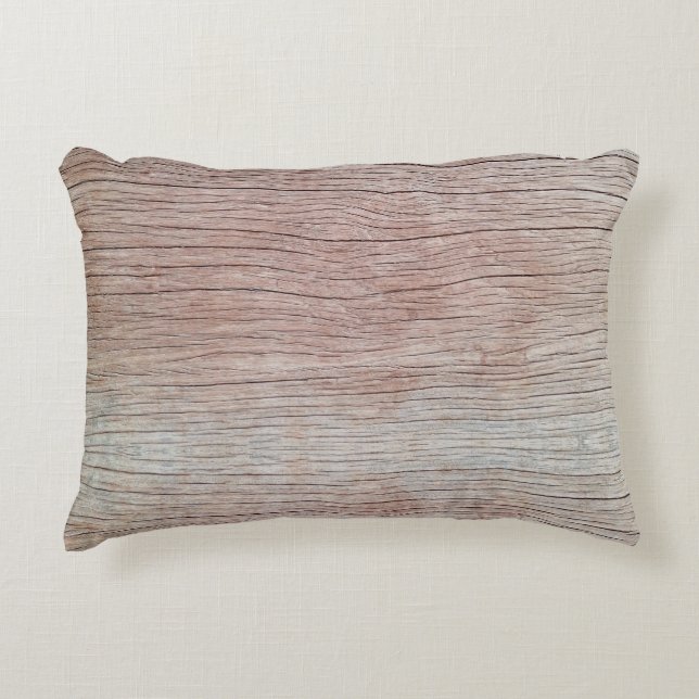 Old wooden texture with beautiful natural patterns decorative cushion (Front)
