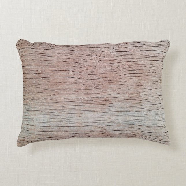 Old wooden texture with beautiful natural patterns decorative cushion (Front)
