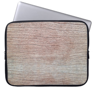 Old wooden texture with beautiful natural patterns laptop sleeve