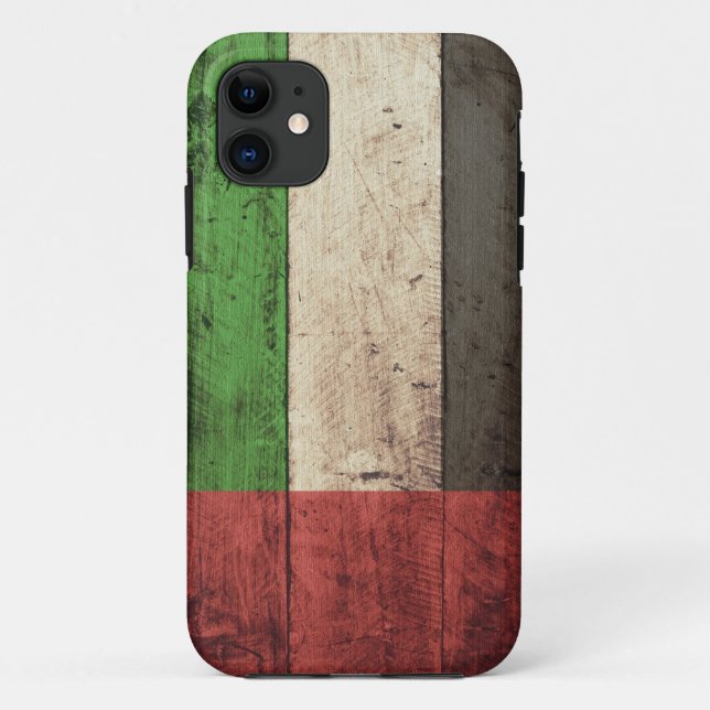 Old Wooden United Arab Emirates Flag Case-Mate iPhone Case (Back)