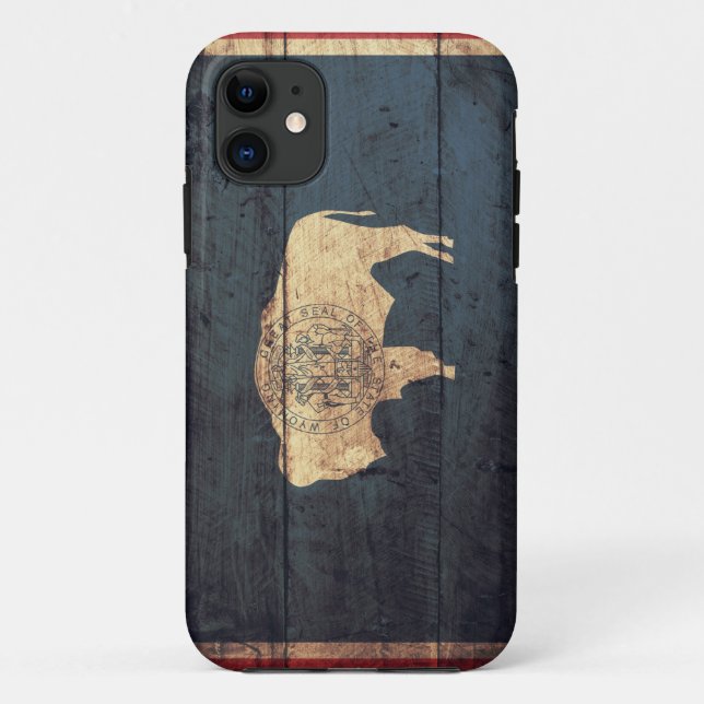 Old Wooden Wyoming Flag Case-Mate iPhone Case (Back)