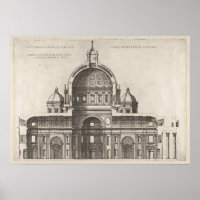 Old World Architecture Vatican Cathedral Drawing