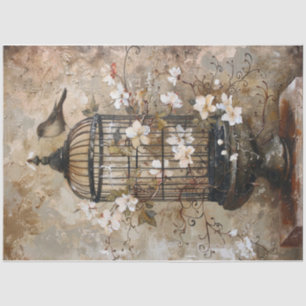 Old World Bird cage Tissue Paper
