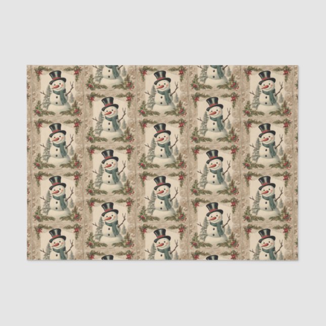 Old World Christmas Snowman Tissue Paper (Front)