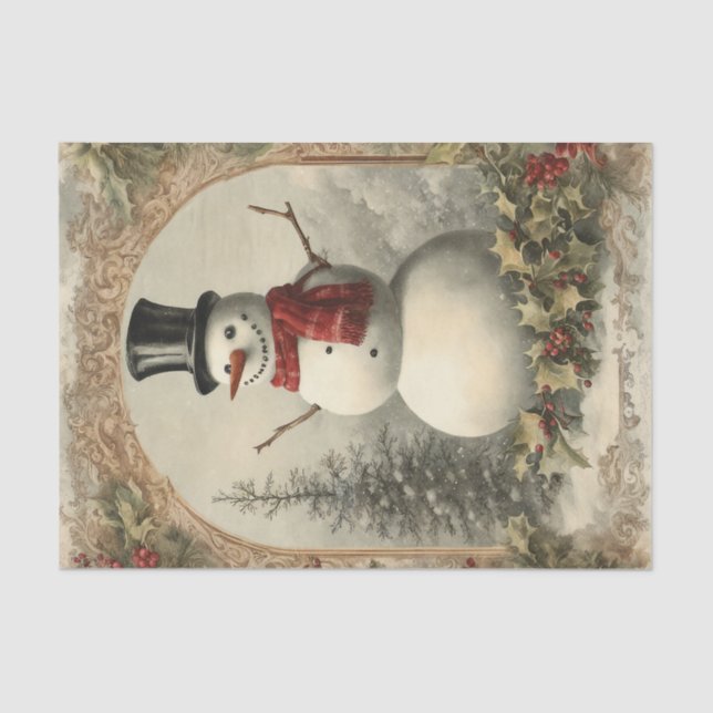 Old World Christmas Snowman Tissue Paper (Front)