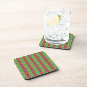 Old World Christmas Tree Pattern Evergreen Coaster