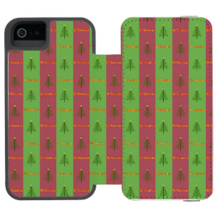 Old World Christmas Tree Pattern Evergreen Incipio Watson™ iPhone 5 Wallet Case