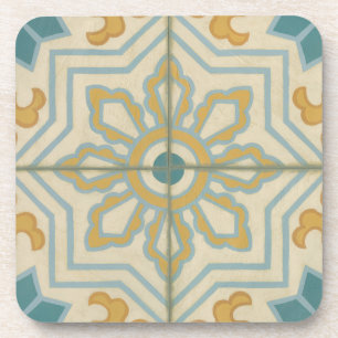 Old World Decorative Tile Pattern Coaster