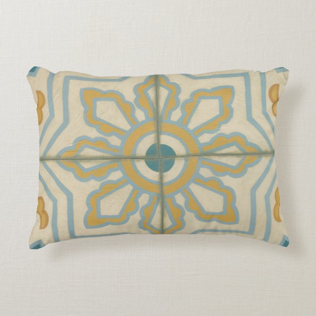Old World Decorative Tile Pattern Decorative Cushion (Front)