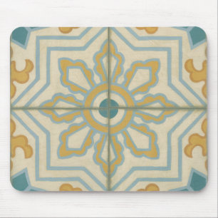 Old World Decorative Tile Pattern Mouse Mat