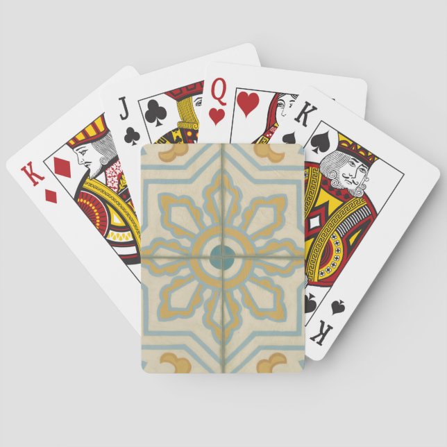 Old World Decorative Tile Pattern Playing Cards (Back)