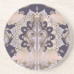 Old world  design ceramic tile coaster