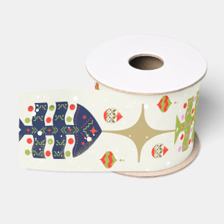 Old World Elegance Ribbon Ornate Christmas Trees Grosgrain Ribbon