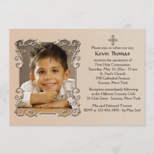 Old World Frame Photo Invitation