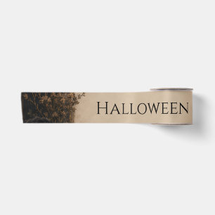 Old World Gothic Halloween Burgundy Roses, Ivy Satin Ribbon