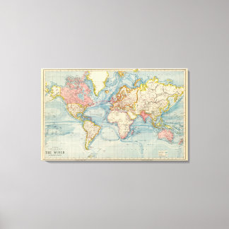 Old World  Map 1883 Antique map Canvas Print