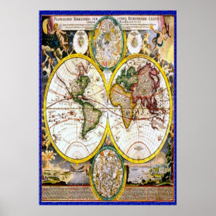 Old world map 2 poster
