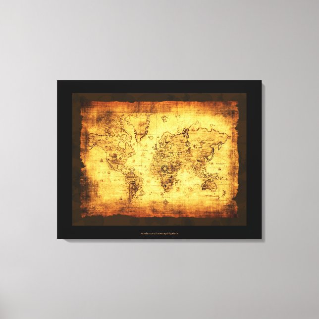 Old World Map Art Print (Front)