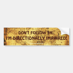 Old World Map Bumper Sticker