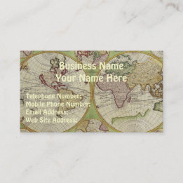 OLD WORLD MAP Business & Profile Cards