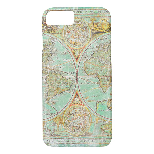 Old World Map Case-Mate iPhone Case (Back)