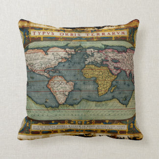 Old World Map Decor Cushion