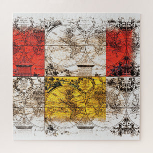 Old World Map Design Jigsaw Puzzle
