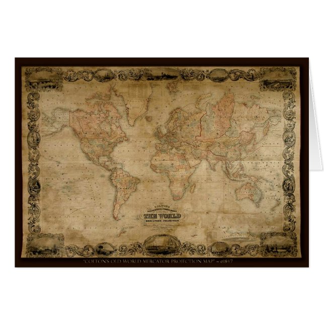 Old World Map Designer Gift (Front Horizontal)