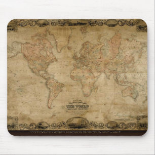 Old World Map Designer Gift Mouse Mat