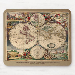 Old World Map Designer Gift Mouse Mat