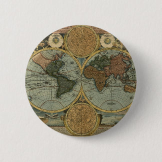 Old World Map Gifts 6 Cm Round Badge