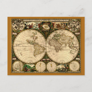 Old World Map  Gifts Postcard