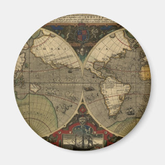 Old World Map Magnet
