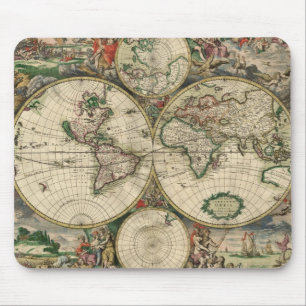 Old world map mouse mat
