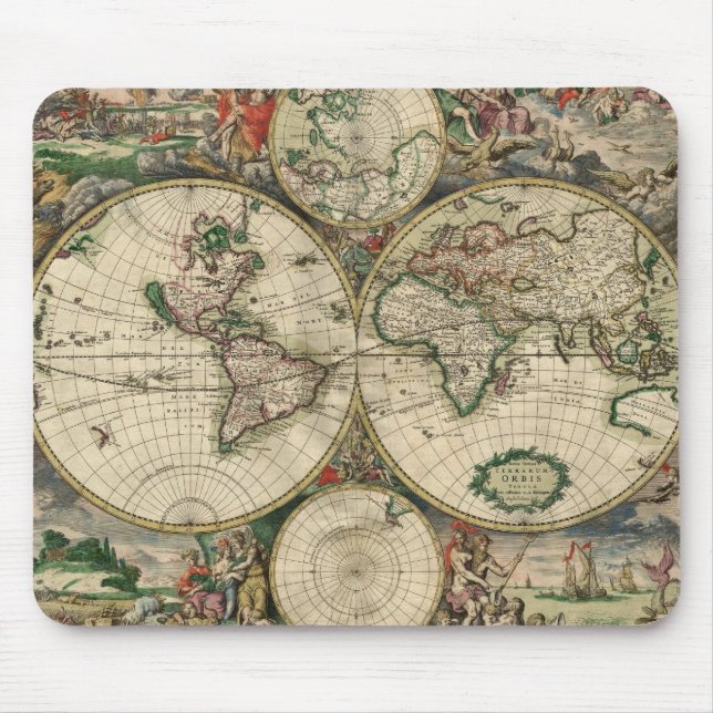 Old world map mouse mat (Front)