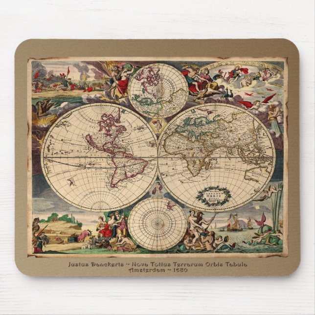 Old World Map Mousepad (Front)