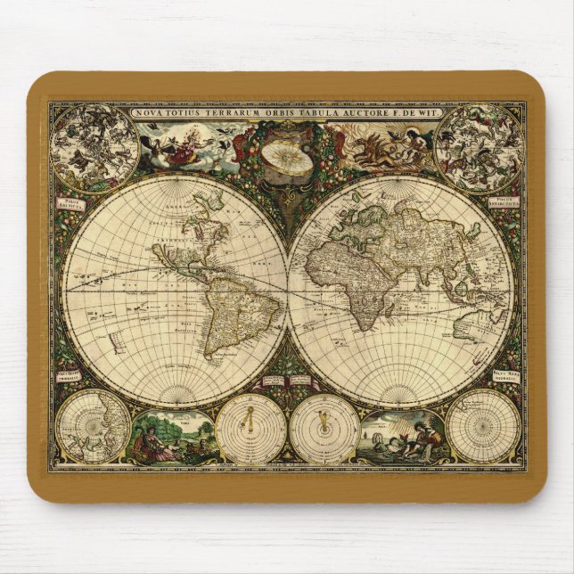 Old World Map Mousepad (Front)