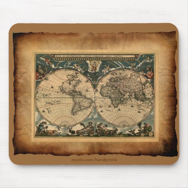Old World Map Mousepad (Front)