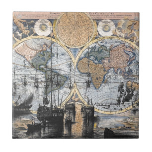 Old World Map - Out to Sea Tile