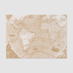 Old World Map Tissue Paper