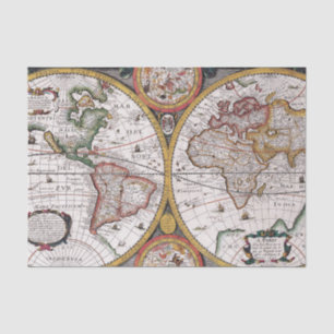 Old World Map Tissue Paper
