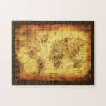 Old World Map Vintage Art Puzzle<br><div class="desc">Exploring your world brings wonderful experiences that stay with you for life. People you meet on the way and places you visit adds to the unforgettable adventure.</div>