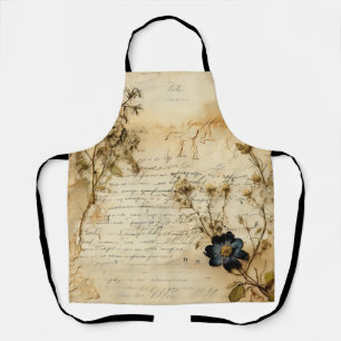 Old World Romantic Parchment Letter Apron