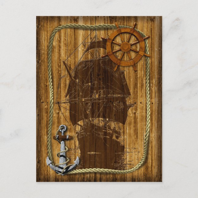 Old World Sailing Postcard (Front)