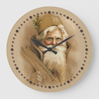 Old World Santa 2 Large Clock